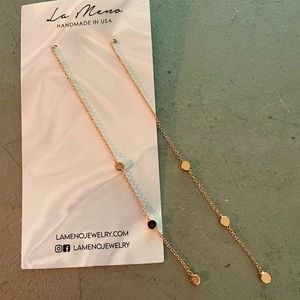 Rose gold chain earrings NWT